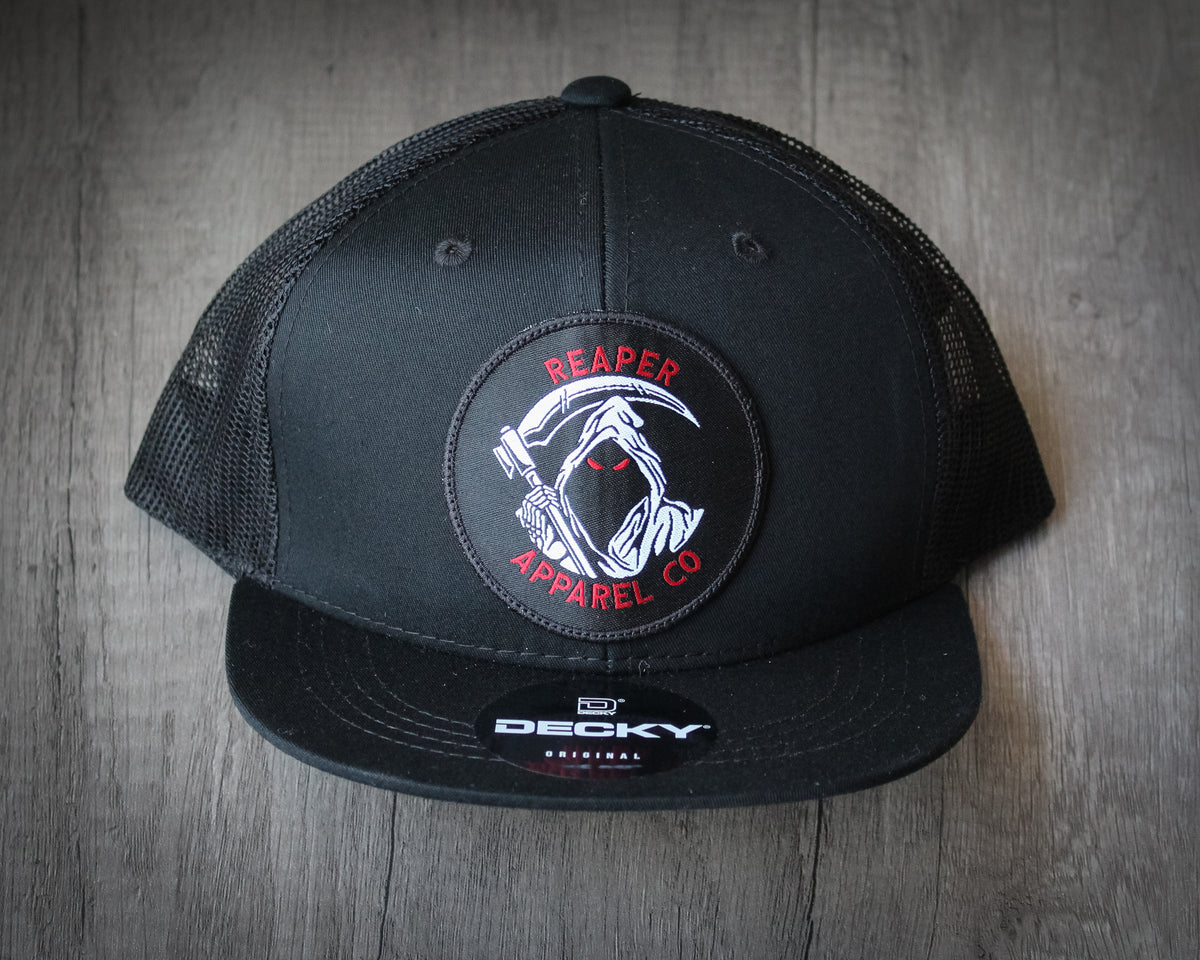 Youth Reaper Logo Hat- Black Snapback – @reaperapparelco