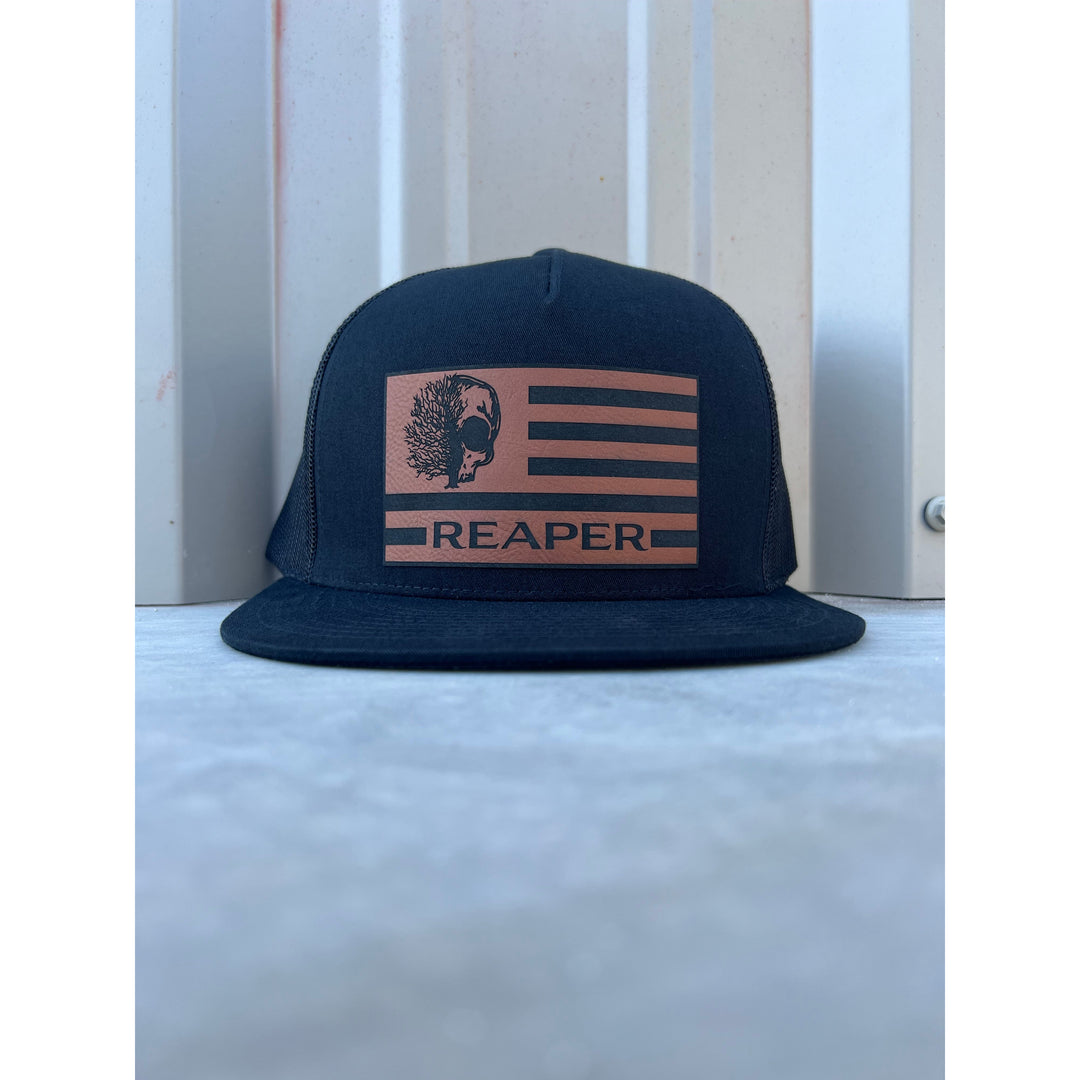 Reaper Leather Flag Snapback