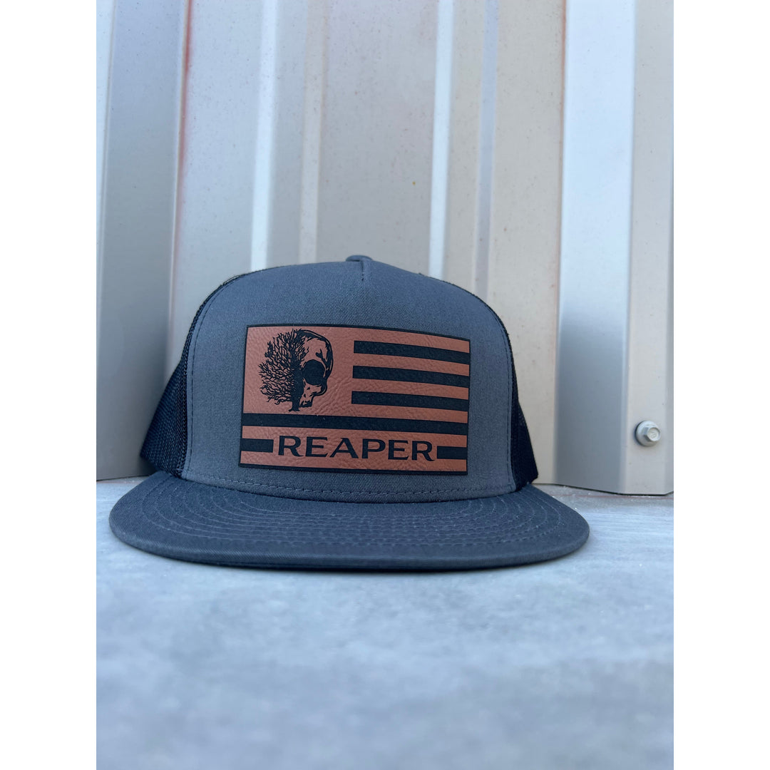 Reaper Leather Flag Snapback